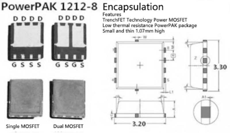 Vishay Power-PAK1212-8 package