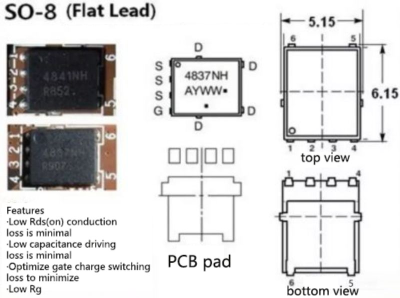 Semiconductor SO-8 Flat Lead Package ကိုဖွင့်ပါ။